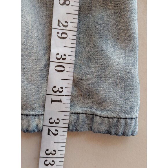 Miss Me Women's Small Denim Style Long Sleeve Zip-Up Dress viscose & Cotton - Picture 8 of 10